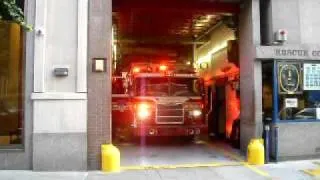 FDNY Rescue 1 goes on a run for a man under the train