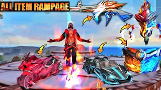 CHALLENGE : I CAN ONLY USE RAMPAGE EVENT ITEMS💜 Rampage Bundle,Rampage Emote, Thomson,Gloowall etc.