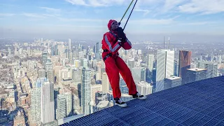 CN TOWER EDGE WALK! • ON T0P OF THE TALLEST BUILDING IN CANADA 🇨🇦!