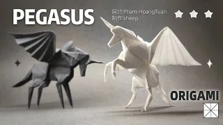 Challenge Modern Origami #10 / Pegasus / How can a piece of paper make such an amazing Pegasus?