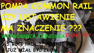 EXPERT POMPA COMMON RAIL // CZY USTAWIENIE NA ZNAKI MA ZNACZENIE SKORO TO WYTWORNICA CIŚNIENIA !!!