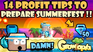 How to PREPARE + PROFIT up to 50 BGLS on SUMMERFEST!! ☀️ | GrowTopia Profit 2023