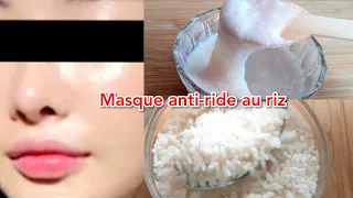 Masque anti-ride Au Riz (Secret des japonais)وصفة يابانية بالارز لتبييض الوجه و  البشرة بسرعة رهييبة