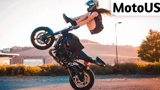 Crazy Beautiful  girl  Does  Motorcycle Stunts On St, Louis Streets | 2021,,