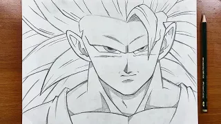 How to draw Goku SSj3 | Step-by-step