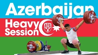 Team Azerbaijan Heavy Training Session 2015 World Weightlifting Championships Training Hall