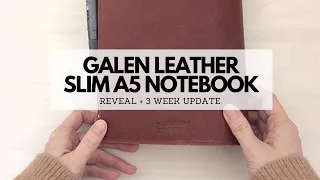 Unboxing Galen Leather Slim A5 notebook planner cover and several weeks update thoughts