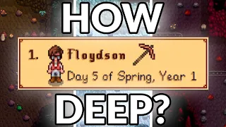 How Deep Can I Get Day 1 in The Mines of Stardew Valley?