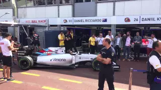 Williams F1 Pit stop practice Monaco