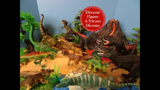 Dinosaur & Volcano Diorama - Learn Dinosaur Names