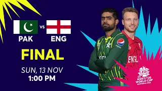 Watch #T20WorldCup 'Final #Pakistan vs #England! Sunday, 13th Nov at 1:00 PM on #ASportsHD + #ARYZap