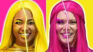 SUPER POPS MYSTERY MAKEUP CHALLENGE. DIY COLOR MAKEUP IDEAS. Totally TV Originals.