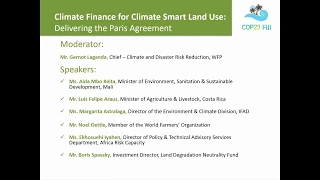 IFAD: Climate finance for climate smart land use: Delivering the Paris Agreement