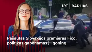 Pašautas Slovakijos premjeras Fico, politikas gabenamas į ligoninę