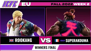 RooKang (Bob) vs. SuperAkouma (Akuma) Winners Final - ICFC EU Tekken 7 Fall 2022 Week 2