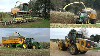 Mais hakselen en inkuilen bij Reefhuis door loonbedrijf Wemekamp met Krone BigX650 (2023)