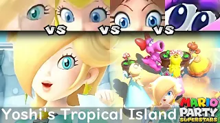 Mario Party Superstars Rosalina vs Peach vs Daisy vs Birdo in Yoshi's Tropical Island (Master)