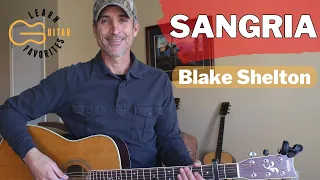 Learn to play Sangria - Blake Shelton | Easy Guitar