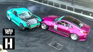 Rotary vs V8 Tandem Drift Car Shredding