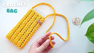 📱🧶Crochet Phone Sling Bag with Puff Stitch Super Easy | Crochet Bag Tutorial | ViVi Berry Crochet