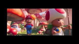 The super mario bros movie Mario arrived at the mushroom kingdom meets toad