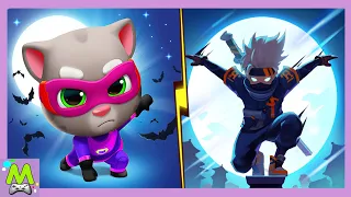 Talking Tom Hero Dash vs Ninja Run.Супергерои против Ниндзя.Найди Отличия в Играх.Кто Круче