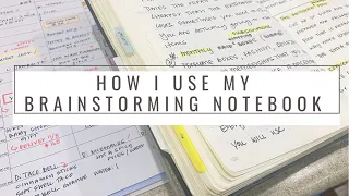 How I Use my Brainstorming Notebook with my Planner #functionalnotebook