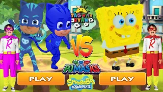 Tag with Ryan PJ Masks Catboy vs Spongebob Square Pants All Characters Unlocked Combo Panda Gameplay