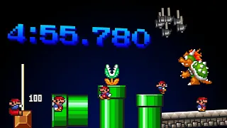 Super Mario Bros. Any% All-Stars Speedrun in 4:55.780 *WR*
