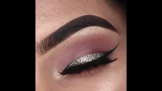 GOLD GLITTERY EYE MAKEUP LOOK TUTORIAL