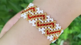 Beaded bracelet/Easy bracelet/Diy bracelet/Браслет из бисера/Браслет своими руками