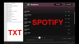 Spotify copy paste text song playlist (OCR).