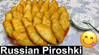 How to make best RUSSIAN PIROSHKI: Easy Homemade Piroshki Recipe | Russian Piroshki with potatoes