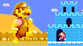 What If Mario Touches Everything Turns into Gold and ICE? | 2TB STORY GAME
