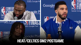 Jayson Tatum, Jaylen Brown x Coach Mazzulla React To Celtics Game 2 vs Heat | 2023 ECF