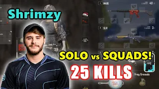 Soniqs Shrimzy - 25 KILLS - SOLO vs SQUADS! - M416 + SLR - PUBG