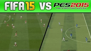 FIFA 15 VS PES 2015 | GAMEPLAY & GRAPHICS COMPARISON (1080P)