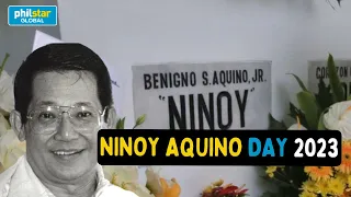 Ninoy Aquino Day:  Bulaklak inialay sa puntod ni dating Senador Ninoy Aquino
