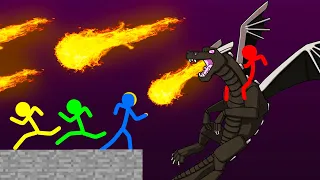 Stickman VS Minecraft: Dragon Battle - AVM Shorts Animation