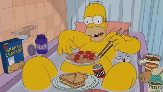 The Simpsons - Homer eats his own Body