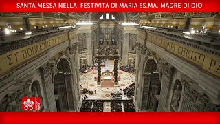 01 gennaio 2022, Santa Messa nella festività di Maria SS.ma Madre di Dio - Papa Francesco