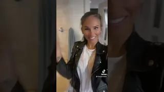 Olga gets wet in jeans and leather jacket  - TikTok teaser