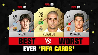 Footballers BEST VS WORST Ever FIFA Cards! 😔💔 ft. Ronaldo, Messi, R9… etc