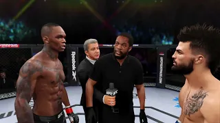 Israel Adesanya vs. Mike Perry brutal fight | UFC 4