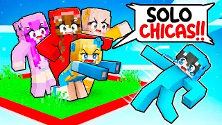 Atrapado en un CHUNK de Solo CHICAS en Minecraft!