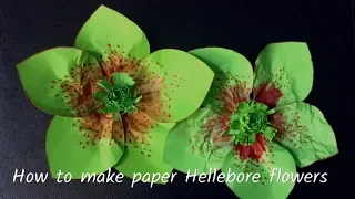 How to make paper Hellebore flowers | DIY paper Hellebore flowers