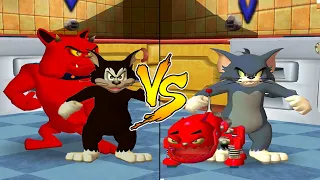 Tom and Jerry in War of the Whiskers HD Spike Vs Butch Vs Robot Cat Vs Tom (Master Difficulty)