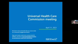 April 11, 2023, Universal Health Care Commission (UHCC) meeting