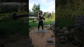 РЫВКОВАЯ ПРОТЯЖКА "ШТАНГИ САКСОНА" 30 КГ. ГРИФ 80 ММ Х 80 ММ.RIGHT-HAND 30KG SAXON BAR MUSCLE SNATCH