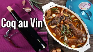 Coq au Vin - A Simple French Recipe of Chicken Braised in Red Wine